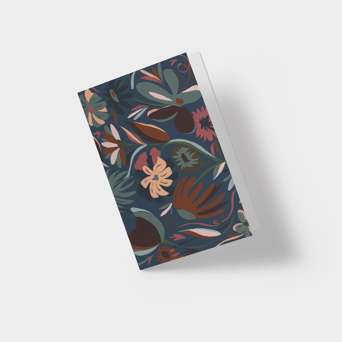 Navy Earthy Bloom Greeting Card