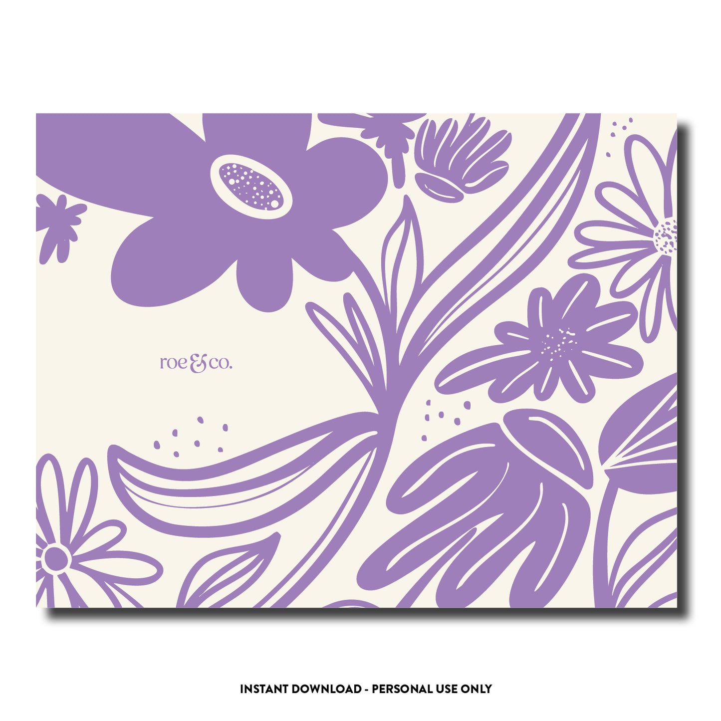 Lavender Botanical Card | Instant Download