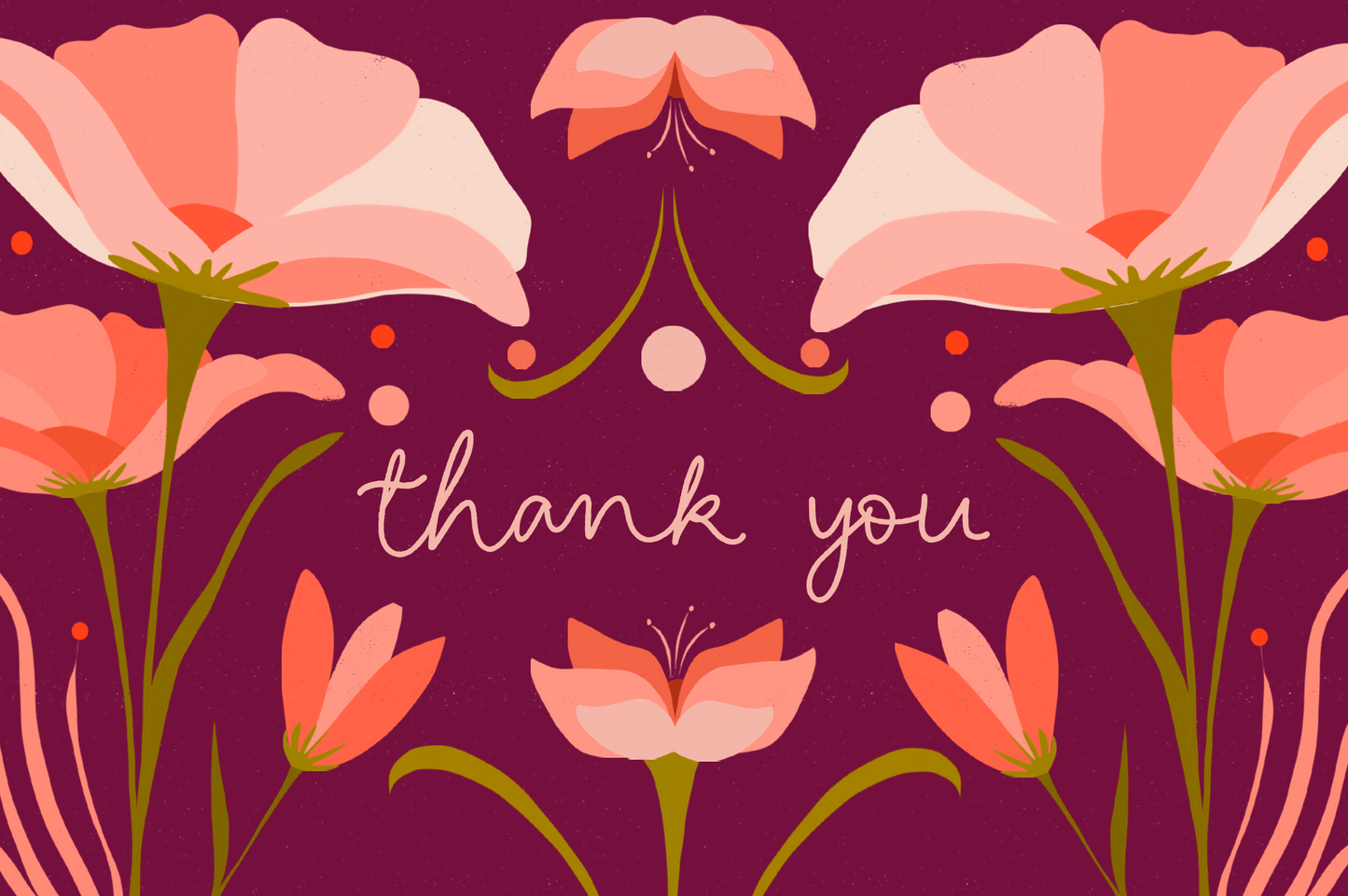 Blooming Thank You Greeting Card