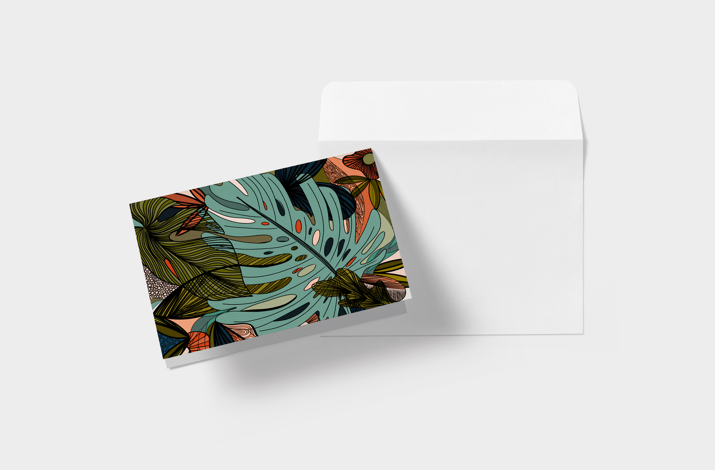 Monstera Doodle Greeting Card