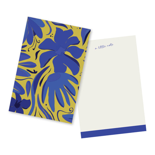 Indigo Bloom Flat Notecards