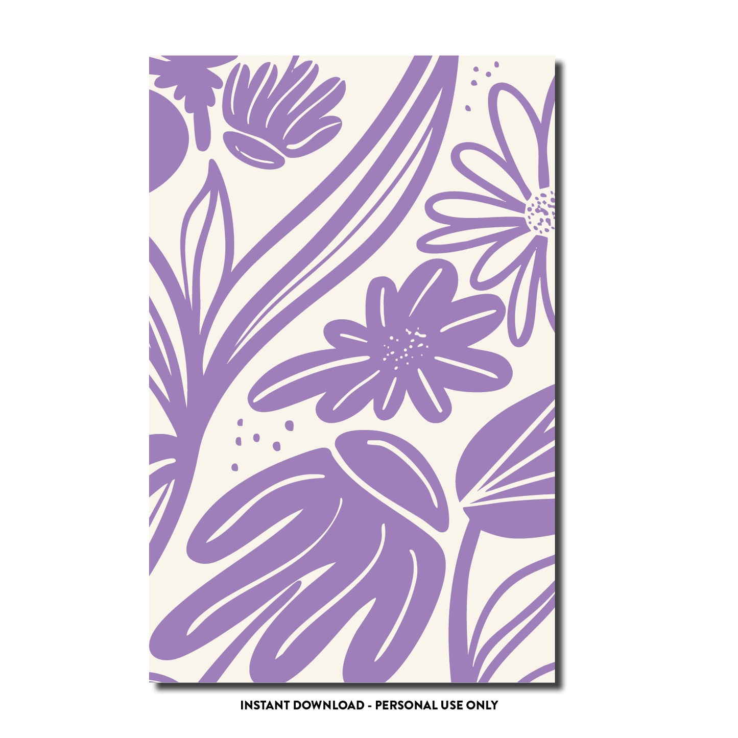 Lavender Botanical Card | Instant Download