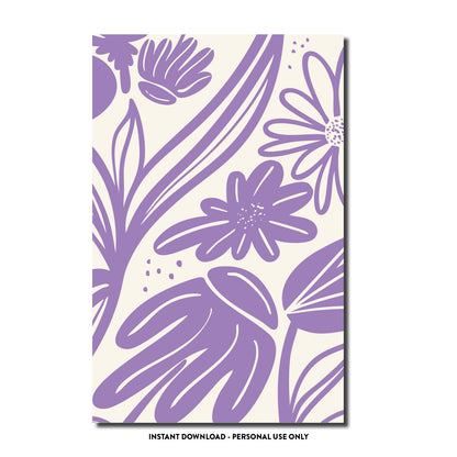 Lavender Botanical Card | Instant Download