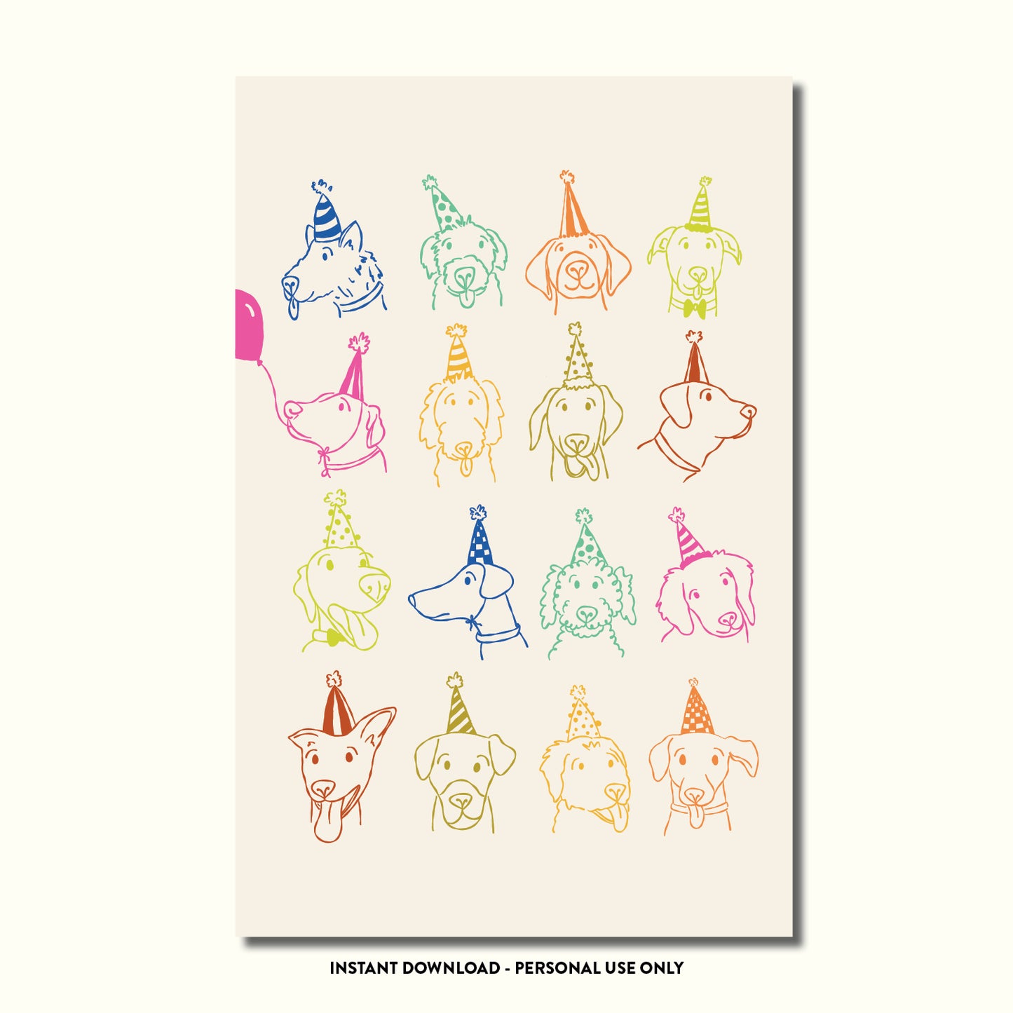 Dog Lover Printable Card Bundle – Instant Download