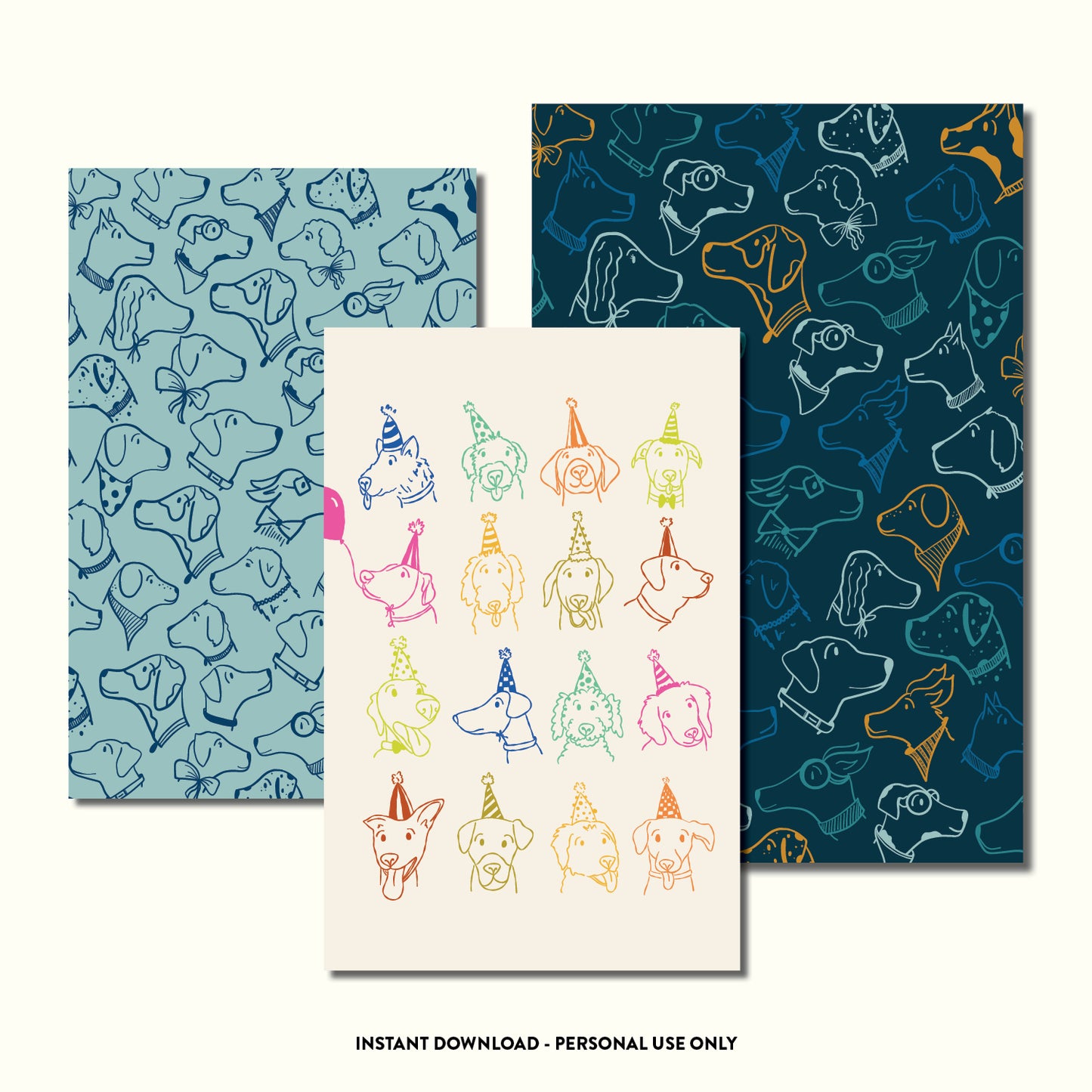 Dog Lover Printable Card Bundle – Instant Download